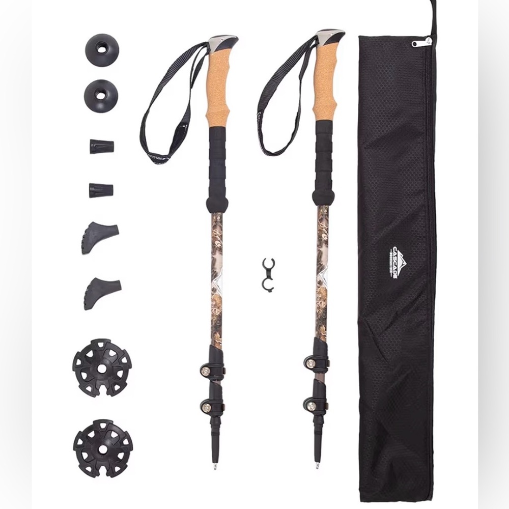 Outdoor Gear Camouflage Trekking Poles - Black and Brown
